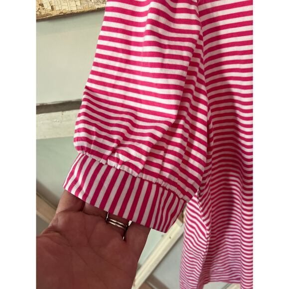 NWT Sailor-Sailor size small pink and white stretch knit top - Picture 2 of 4